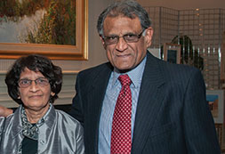 Asha BS ’79 and Anand Panwalker. Links to their story