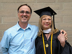 Photo of Tyler Fitch and Marianne Downey. Link to her story.