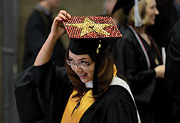 Photo of graduate smiling. Link to Gifts That Protect Your Assets
